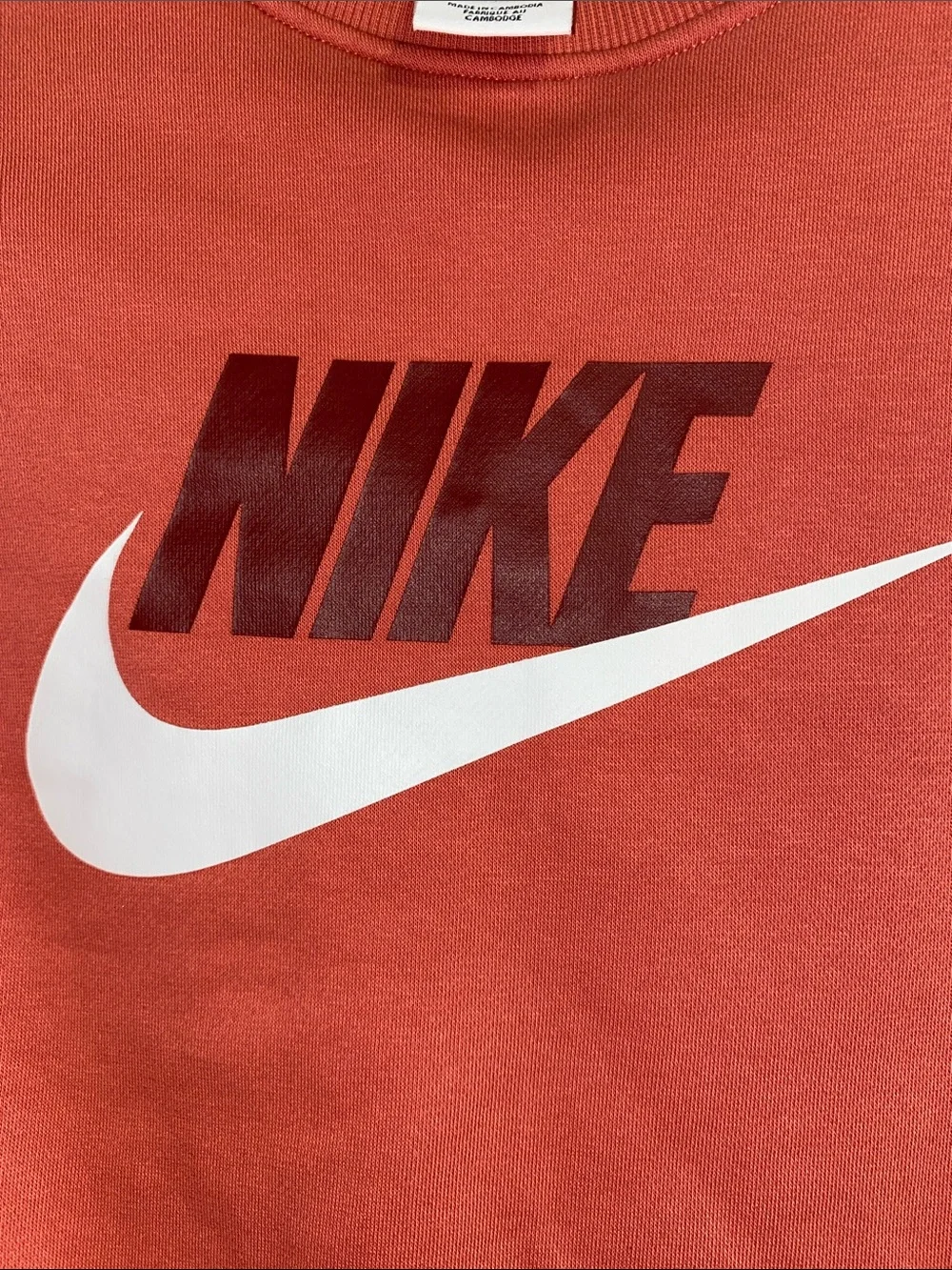 Nike • Coral • Crewneck • Sweatshirt • White Swoosh • Size Large (Youth)